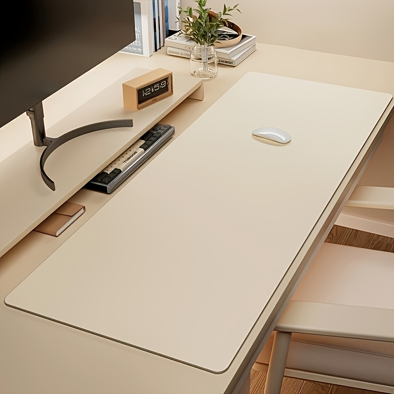 Leather Desk Pad - 1개입 대형 PU 가죽 마우스 매트,