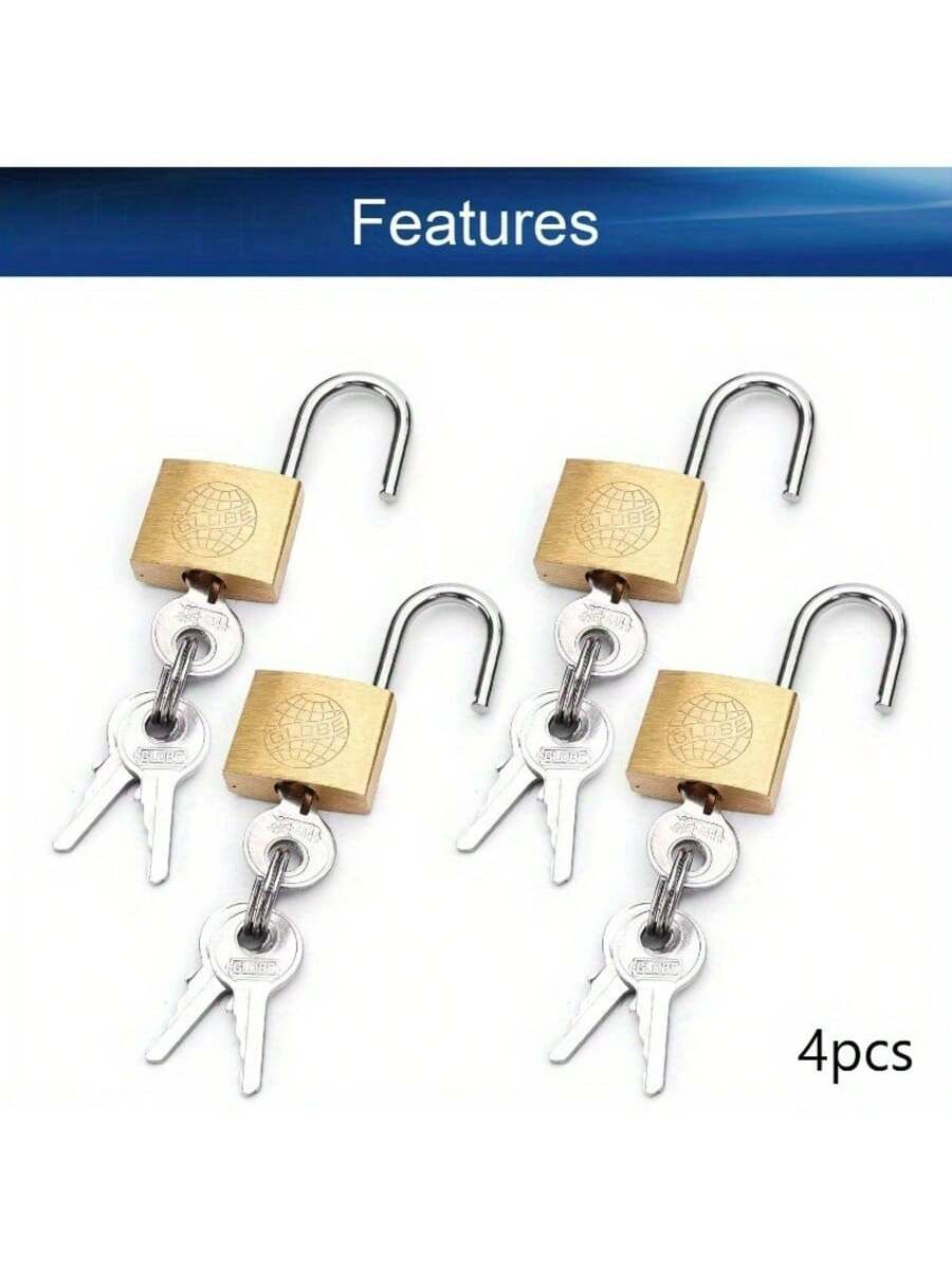 Letter Opener Brass - 2/4개 황동 자물쇠, 다른 키 포함,