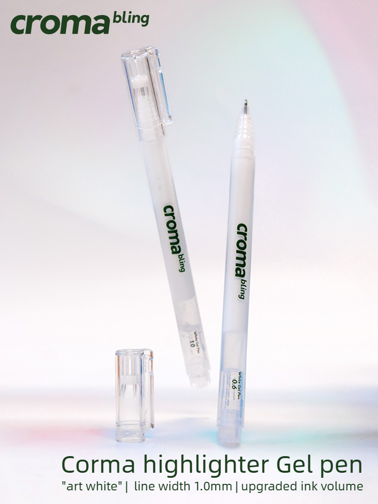 Correction Pen Fine - 1/10 PCS 크로마 0.6mm/1mm 하이라이트 화이트