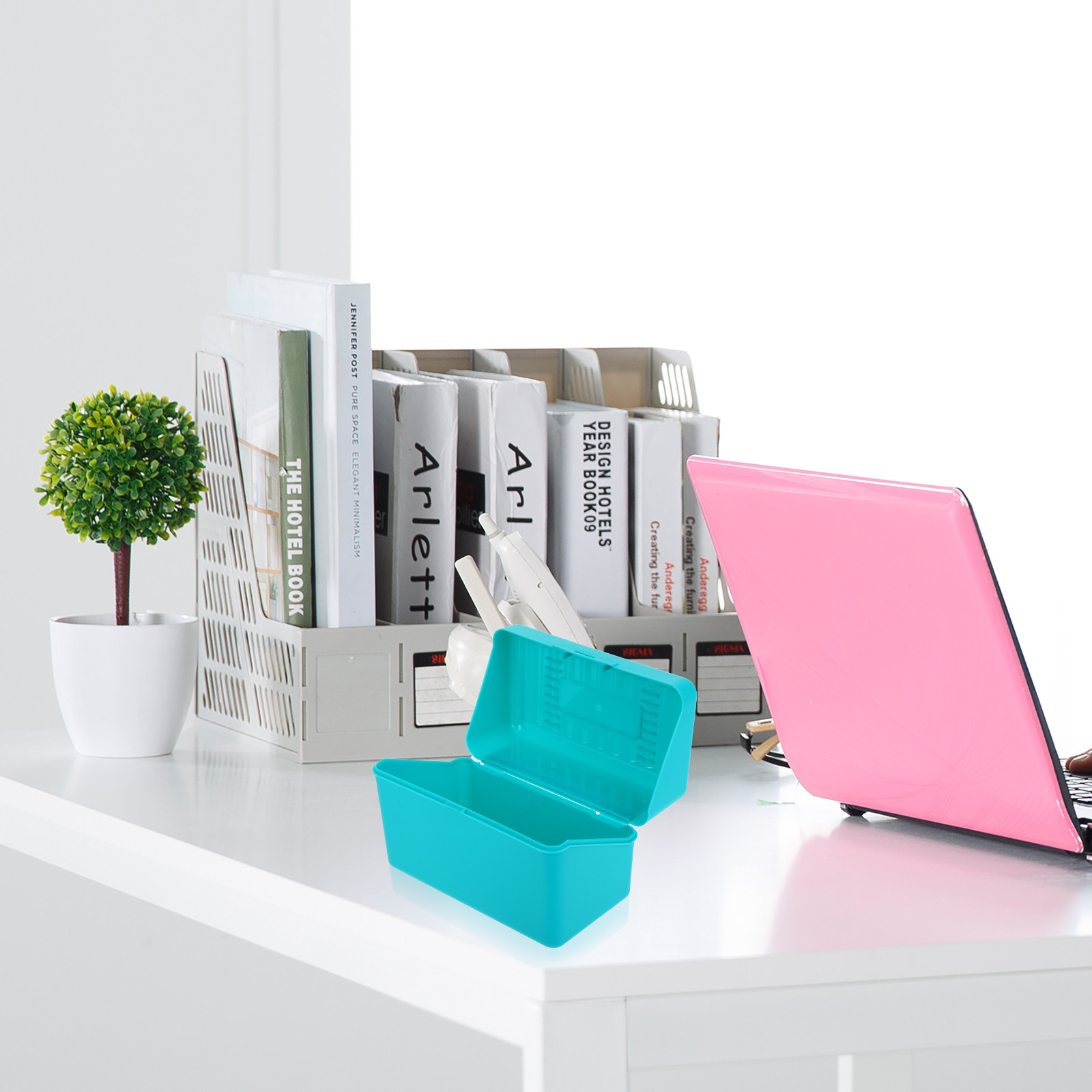 4개입 인덱스 카드 파일 박스 두꺼운 플라스틱 플래시  - Index Card Holder 리뷰 및 가격