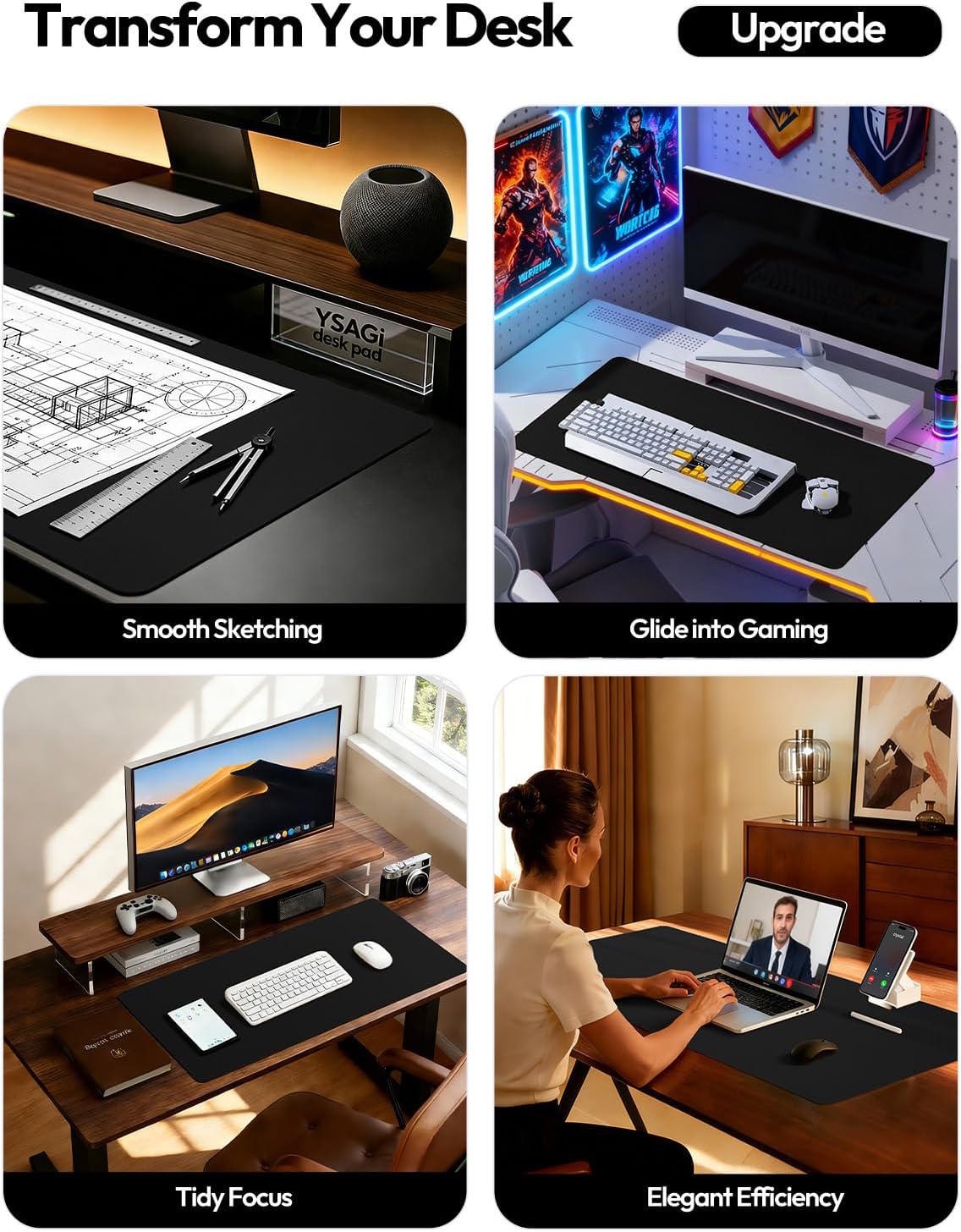 대형 가죽 데스크 패드 보호대 23.6x13.8인치,  - Leather Desk Pad 리뷰 및 가격